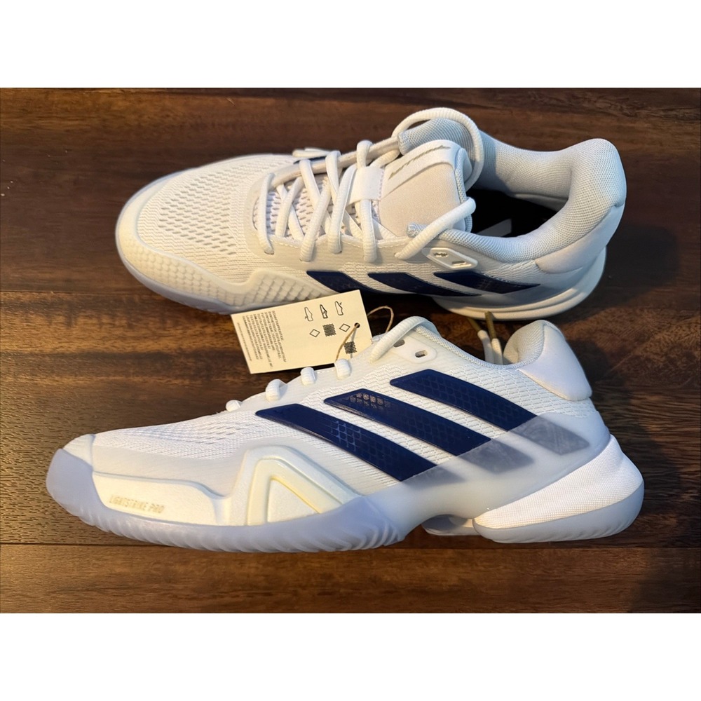 New Adidas Womens Barricade 14 Tennis Shoes Size 8 White Navy